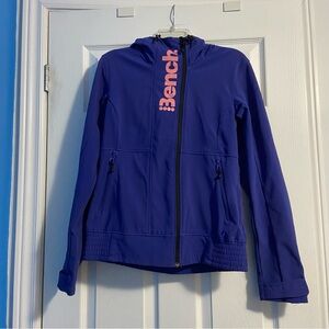Bench Women’s Zip Up Hooded Jacket with Pink Accents Size M